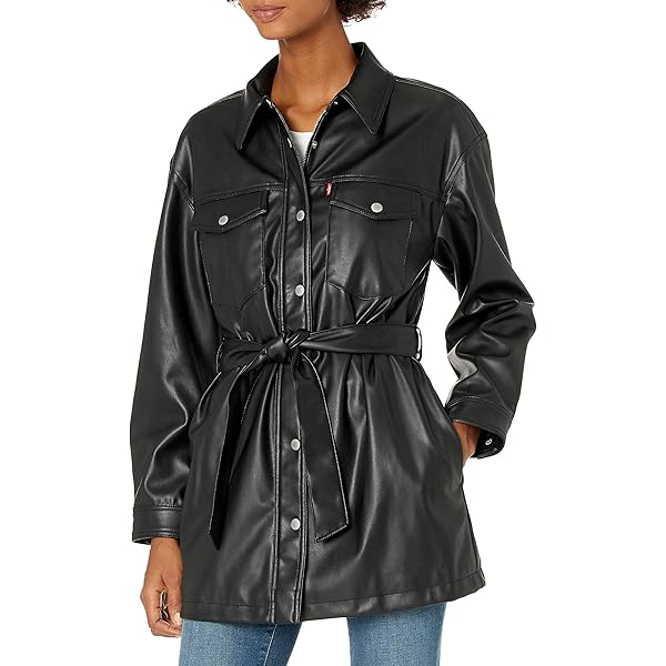 FAUX LEATHER TUCK ジャケット 06204-